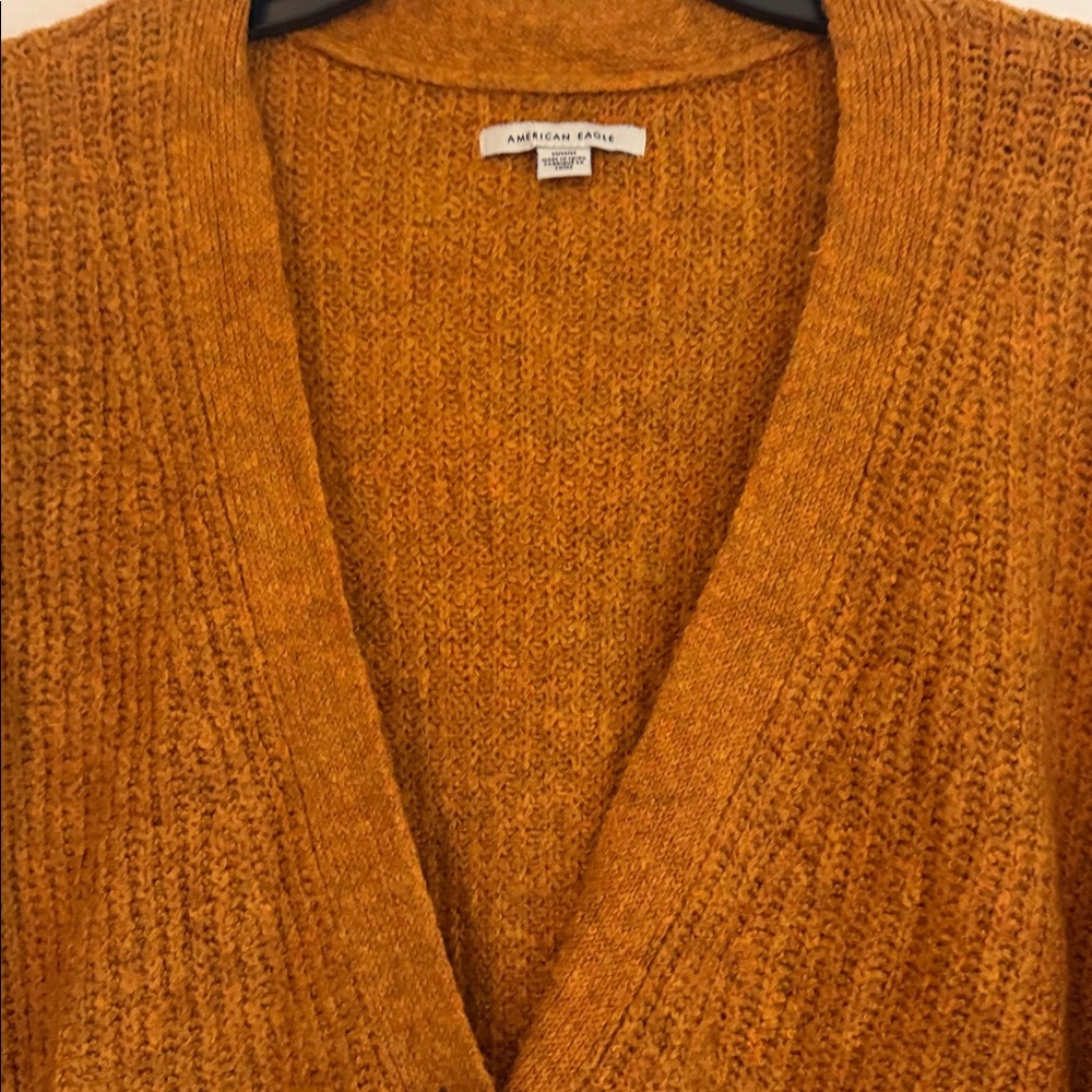 American Eagle Long Oversized Button Down Cardigan - Picture 3 of 5
